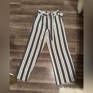 H&M Striped Black and White Trousers Size 6